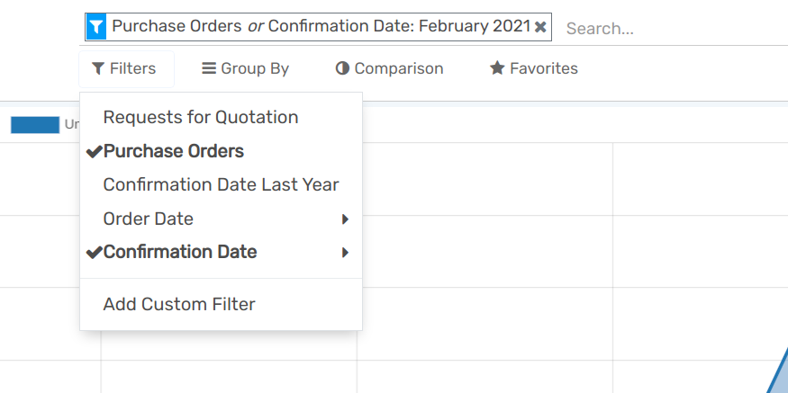 Reporting filters in openAPPone Purchase