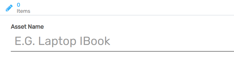 Assets model button in openAPPone Accounting