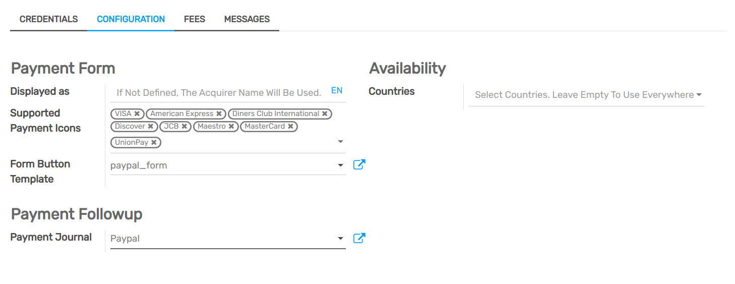 Authorize.Net Configuration tab on openAPPone