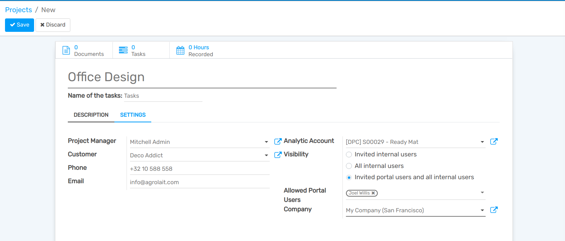 In the settings of your project, define the emails alias under the tab email in openAPPone Project