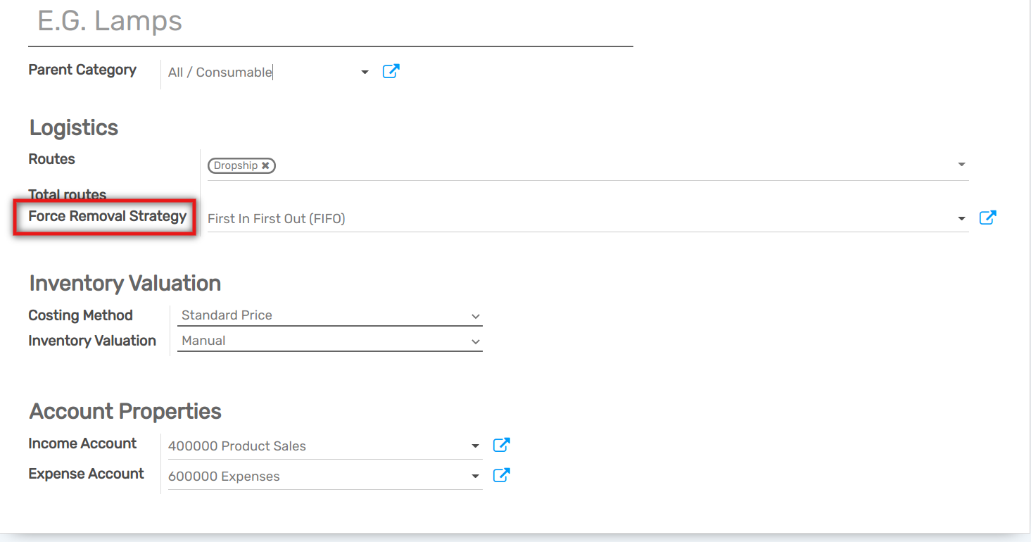 force removal strategy set up as first in first out.