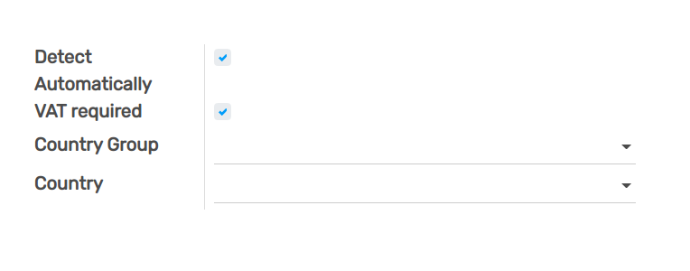 Example of settings to apply a Fiscal Position automatically