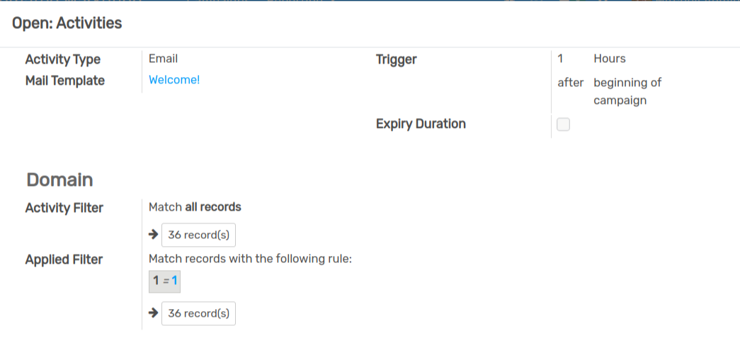 Metrics in openAPPone Marketing Automation