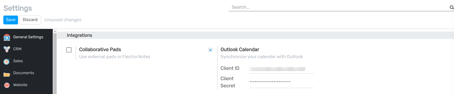 Outlook Calendar feature activated in openAPPone