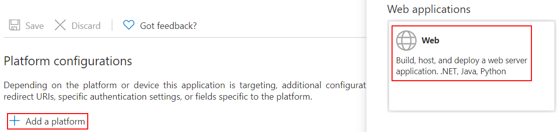 Adding a platform in Microsoft Azure for Outlook calendar sync in openAPPone