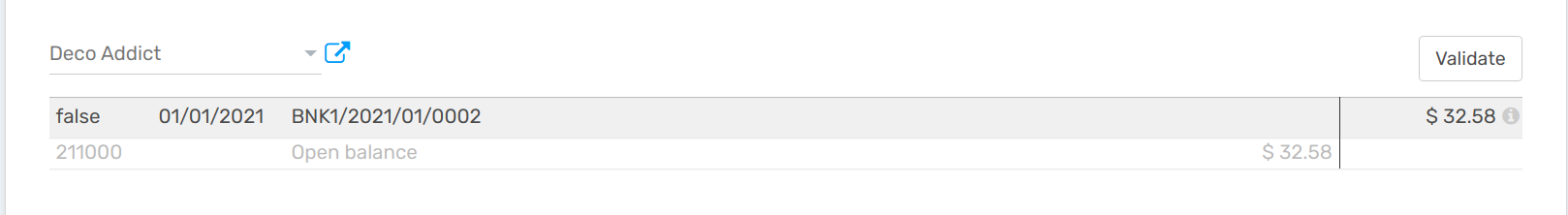 Example of a Reconciliation Model that matches existing invoices and bills automatically in openAPPone Accounting