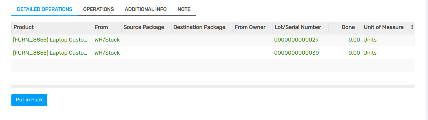 two lots being reserved for sell with the LIFO strategy.