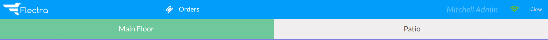 View of the floors menu to manage several floors at the same time