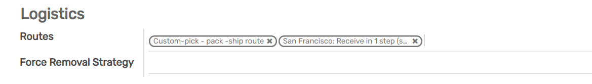 view of a route applied to the "all" product category