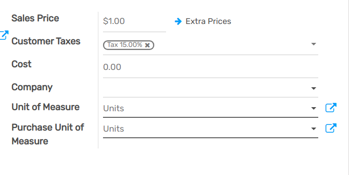 Configure a product's units of measure in openAPPone